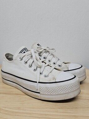 Converse Chuck Taylor White Platform Sneaker Size 6
